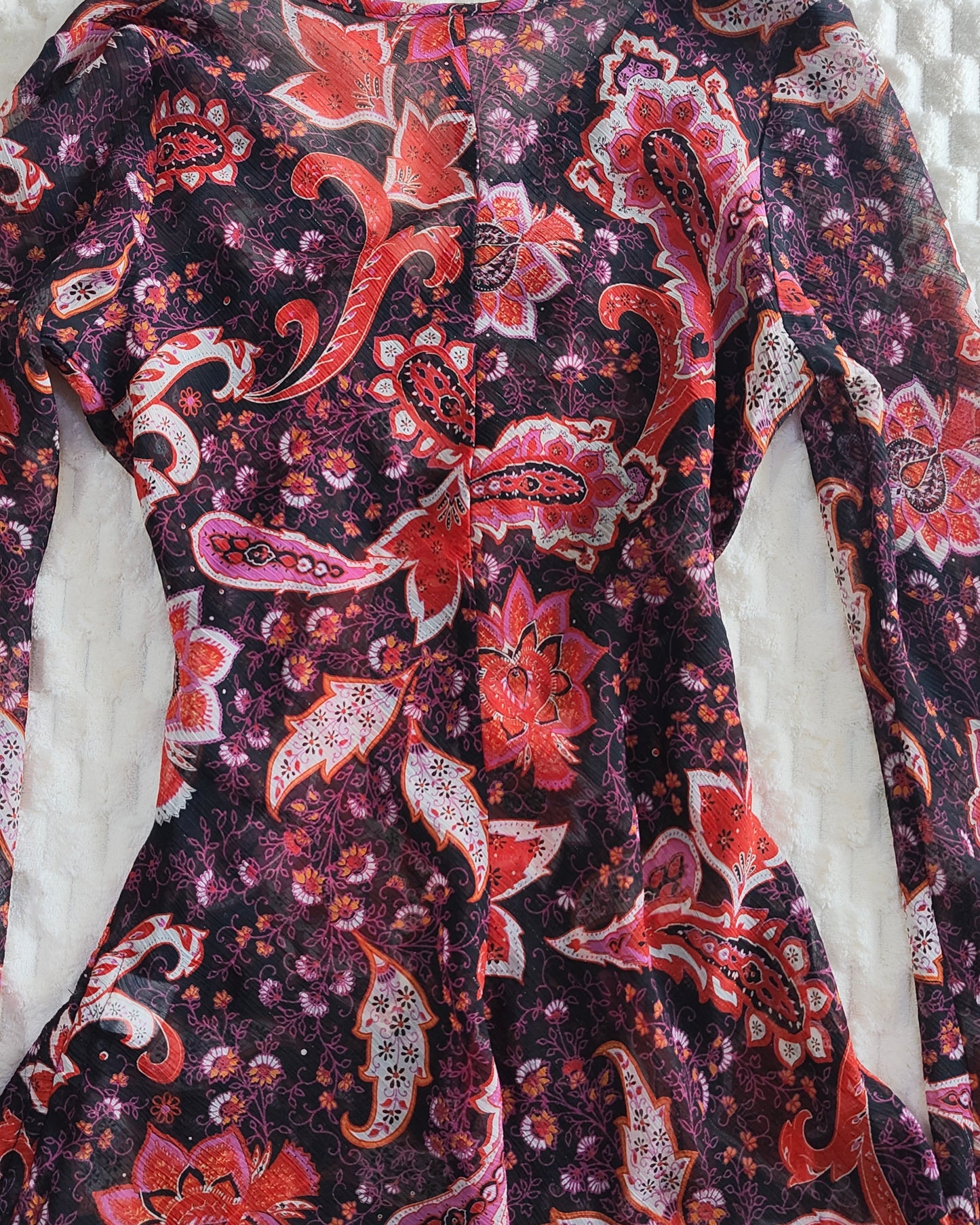 whimsical ethnic print blouse