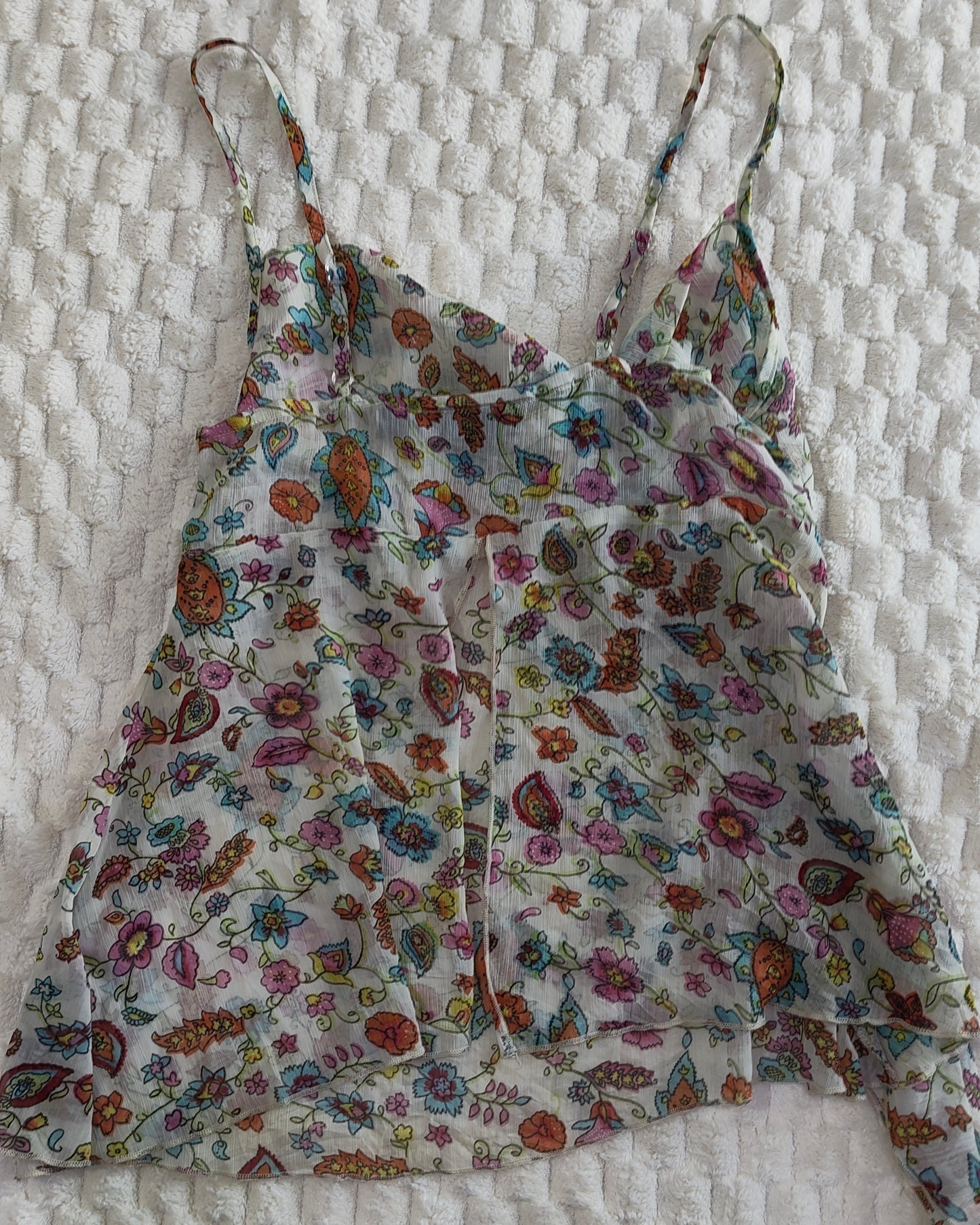 off white multicolour cami