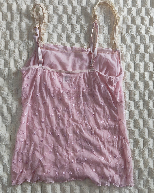 coquette embroidered cami