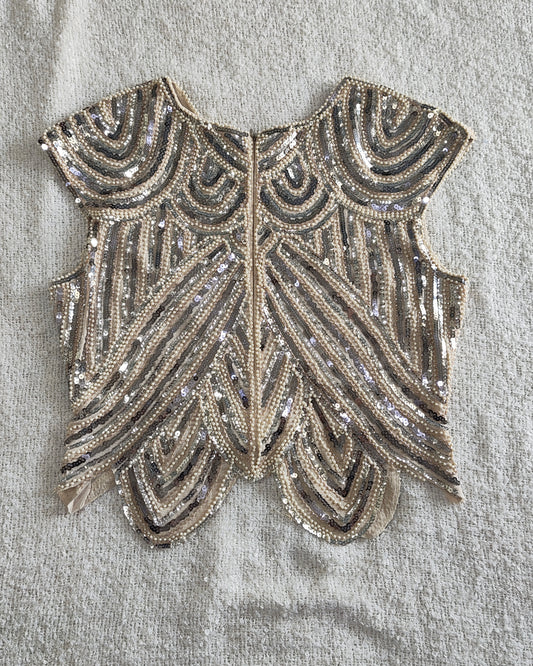 beige beaded