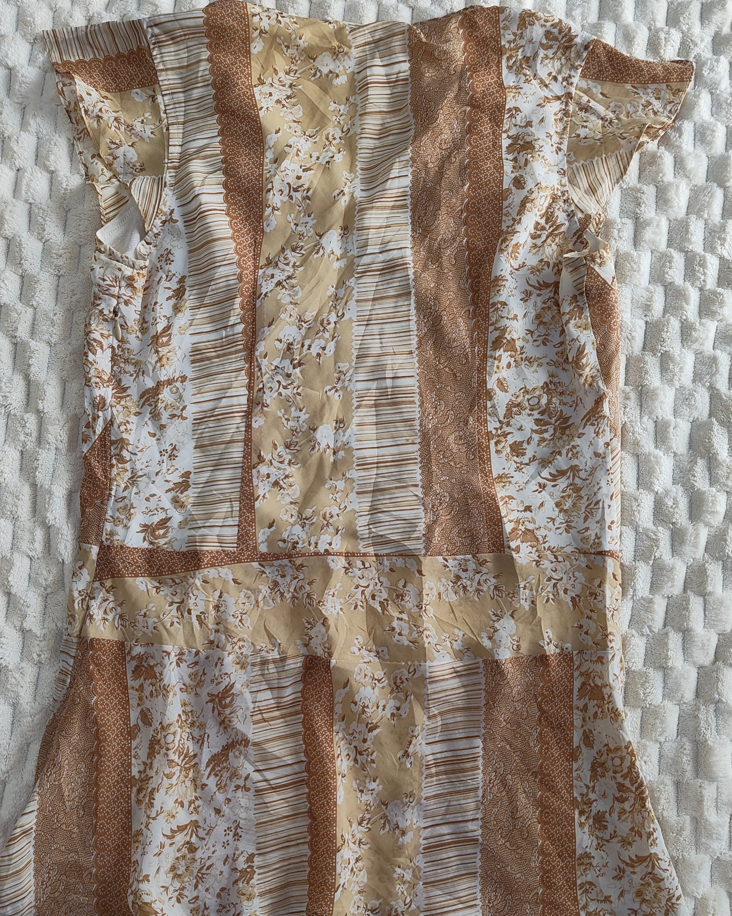 beige floral