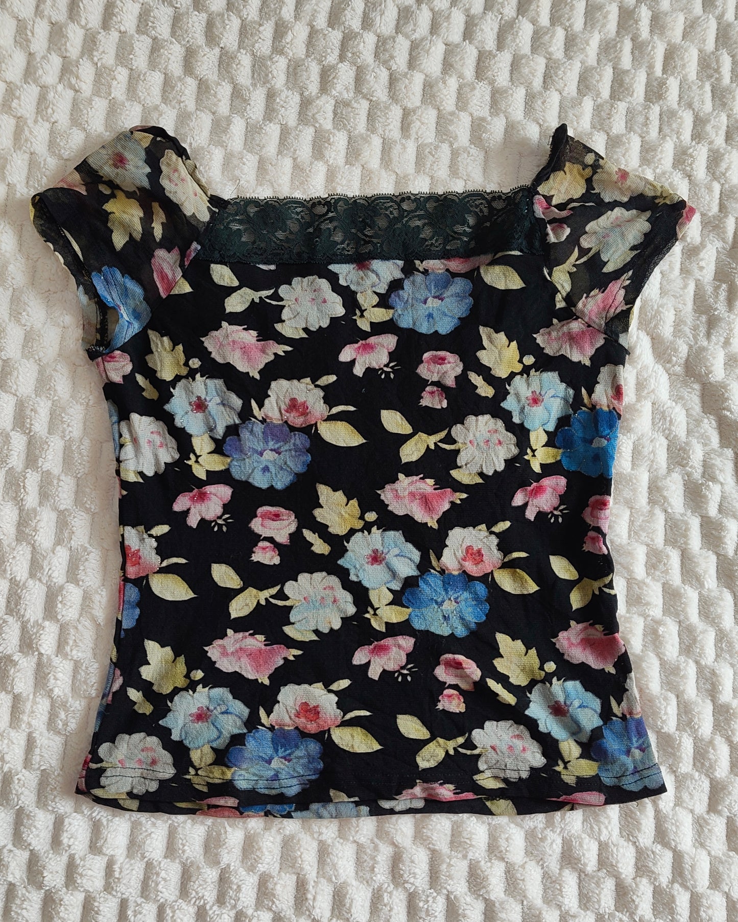 black floral milkmaid