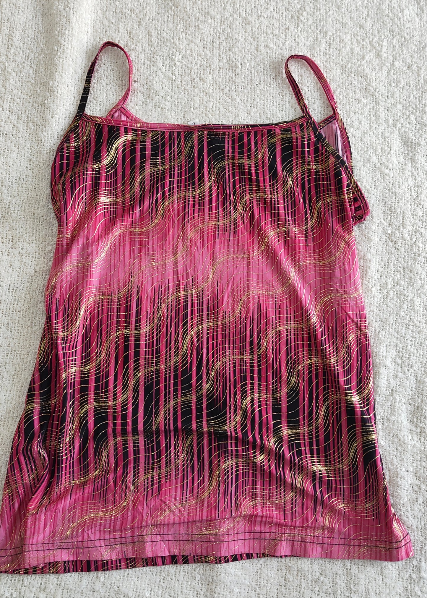 pink shimmer cami