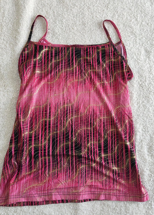 pink shimmer cami