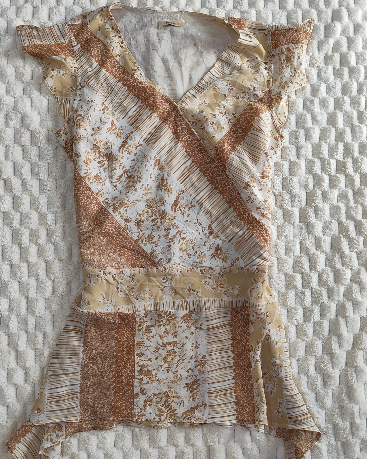 beige floral