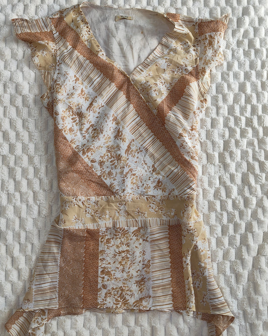 beige floral