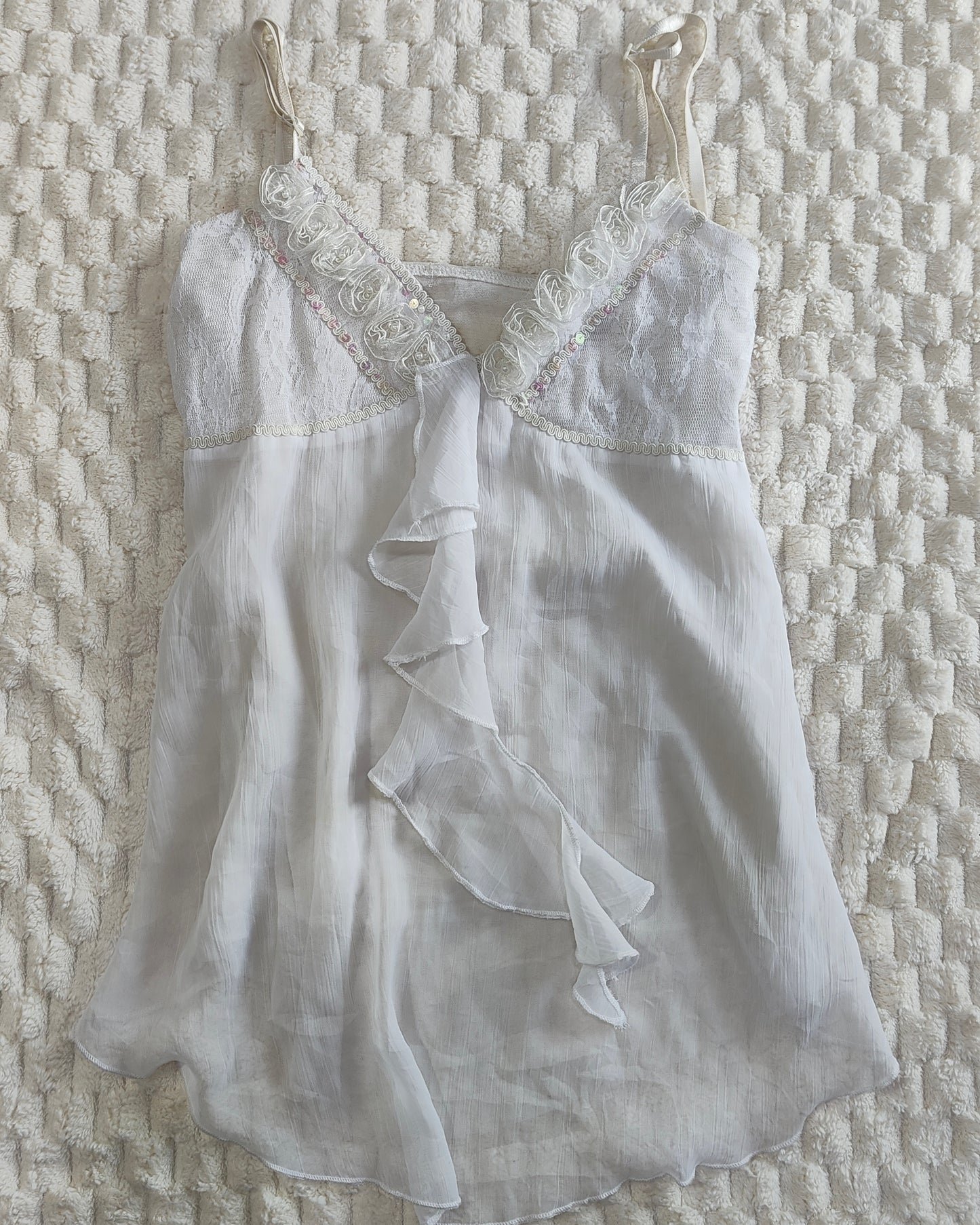 coquette white cami