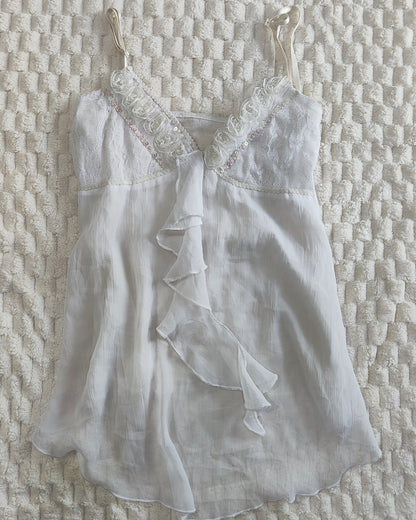 coquette white cami
