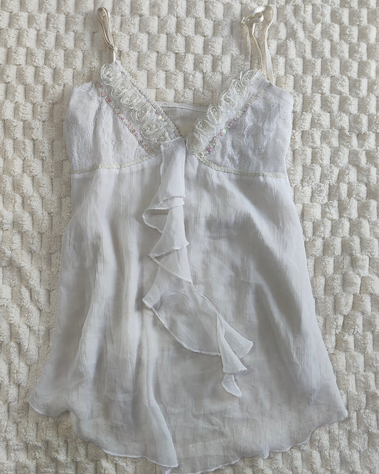 coquette white cami