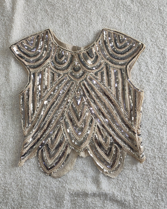 beige beaded