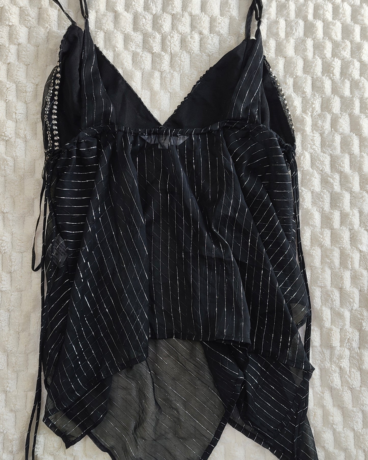 embellished black cami