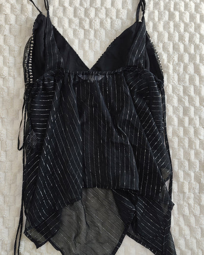 embellished black cami
