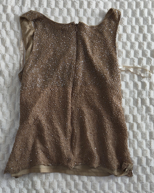 fully beaded brown