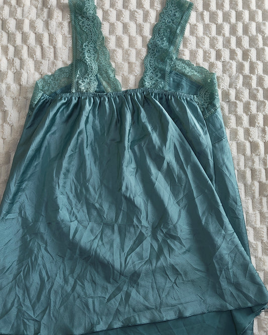 bluish green lace blouse
