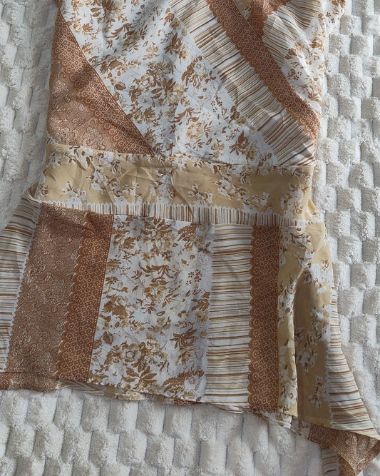 beige floral