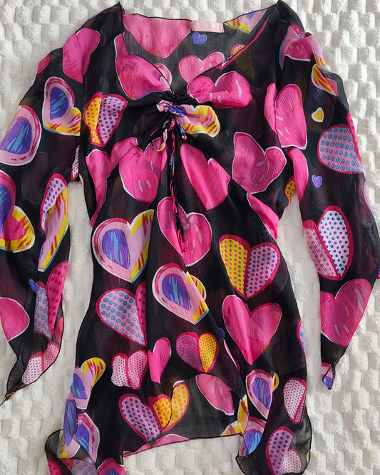 hearts assymetrical kurti