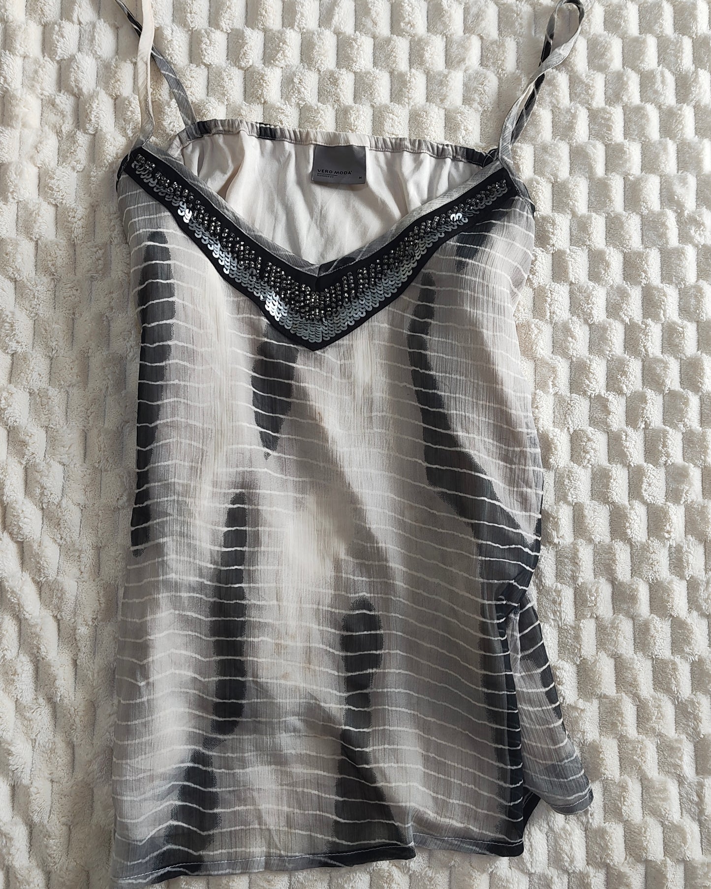 black and grey cami