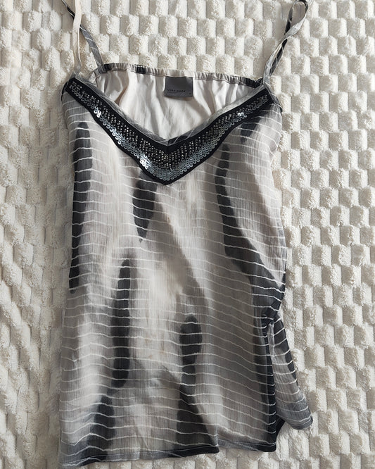 black and grey cami