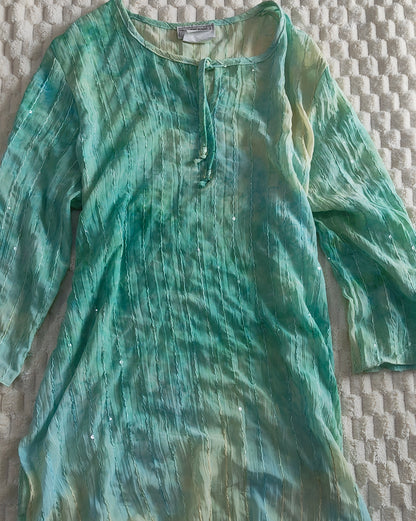 green gradient kurti