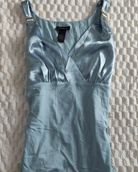 elegant blue sleeveless