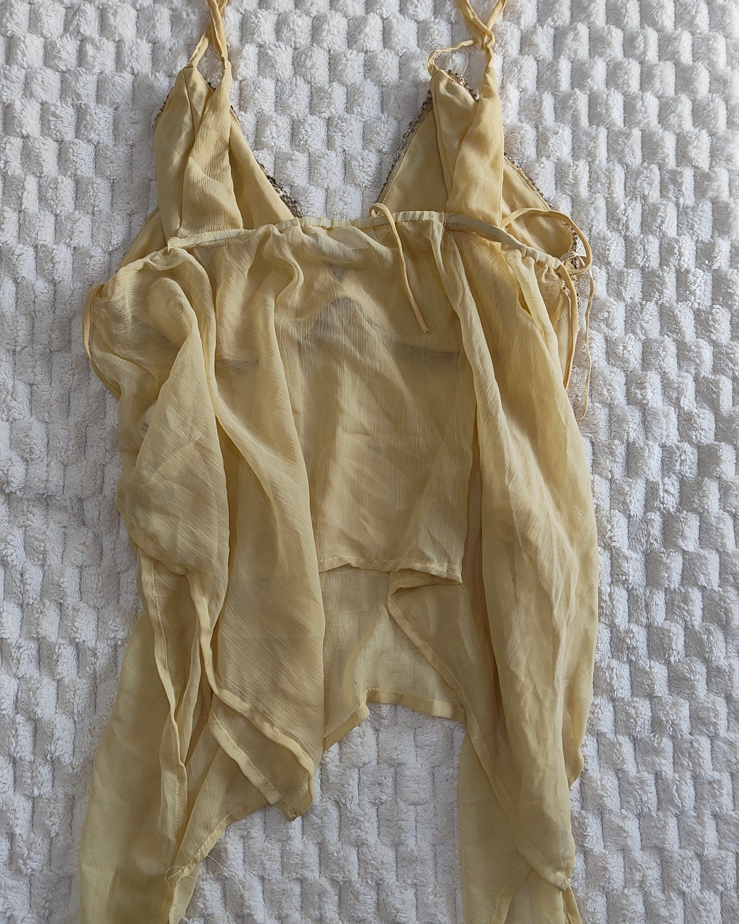 embellished yellow cami