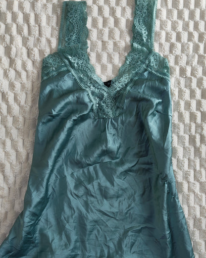 bluish green lace blouse