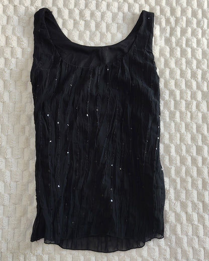 black shimmer tank