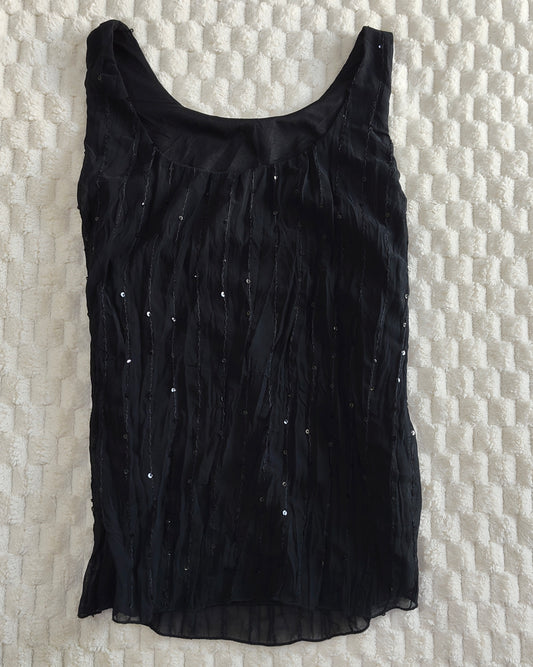 black shimmer tank