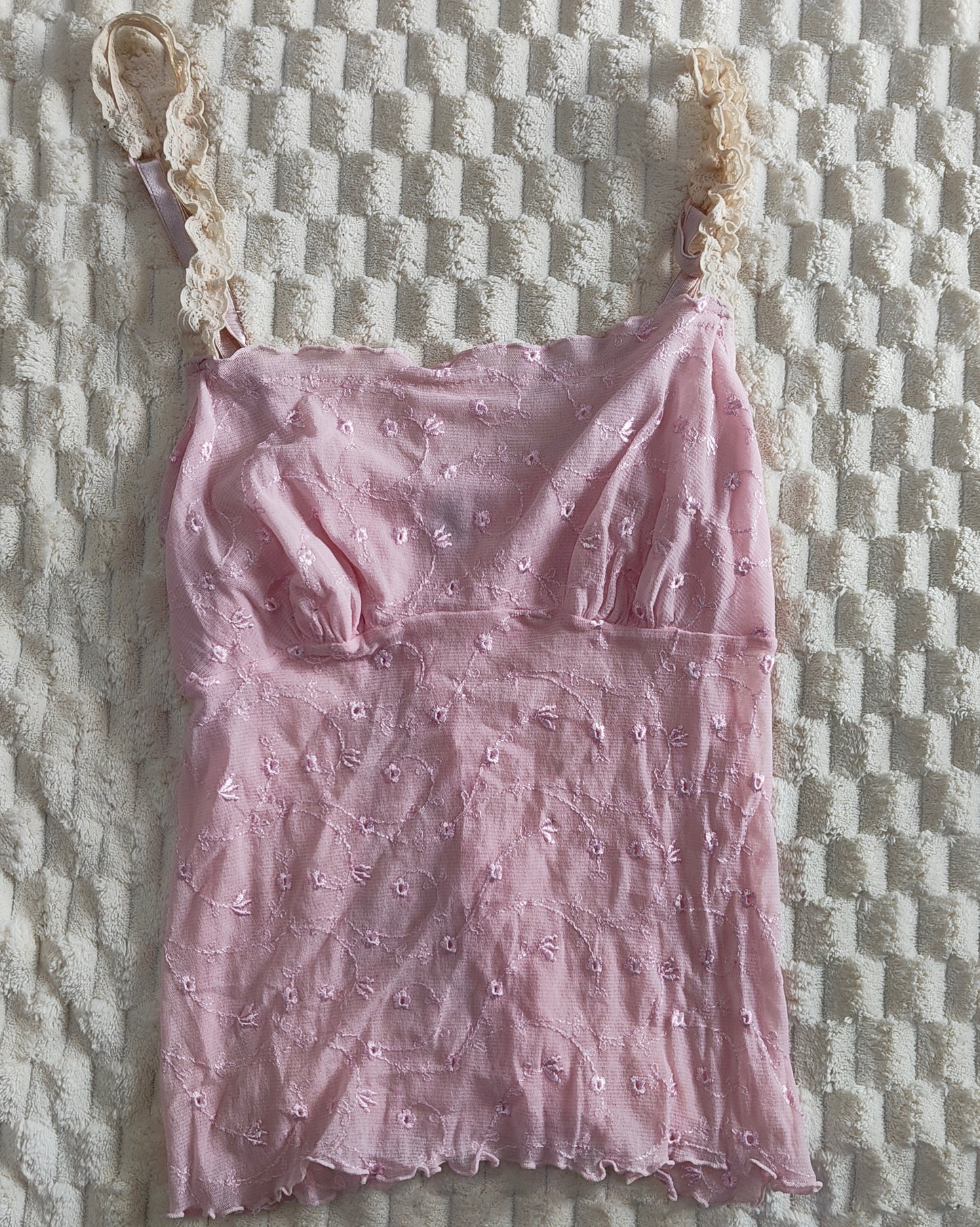 coquette embroidered cami