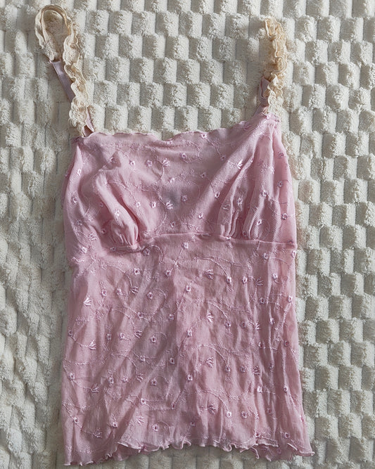 coquette embroidered cami