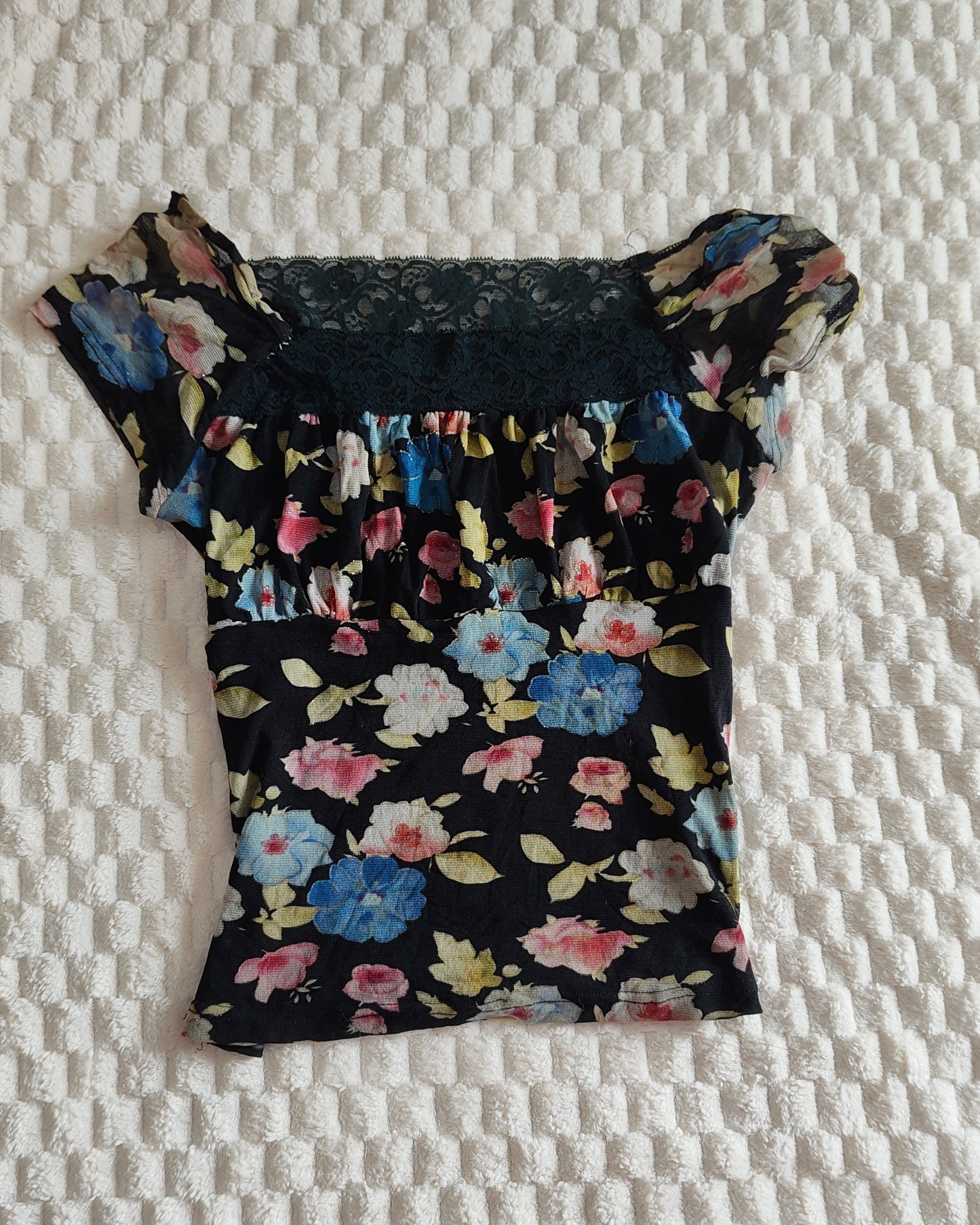 black floral milkmaid