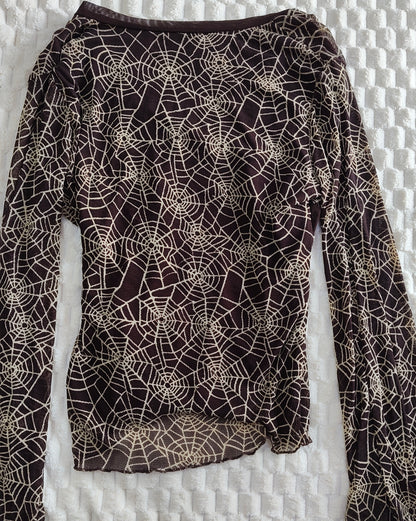 grunge cobweb print