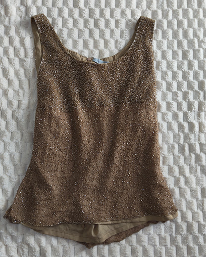 fully beaded brown