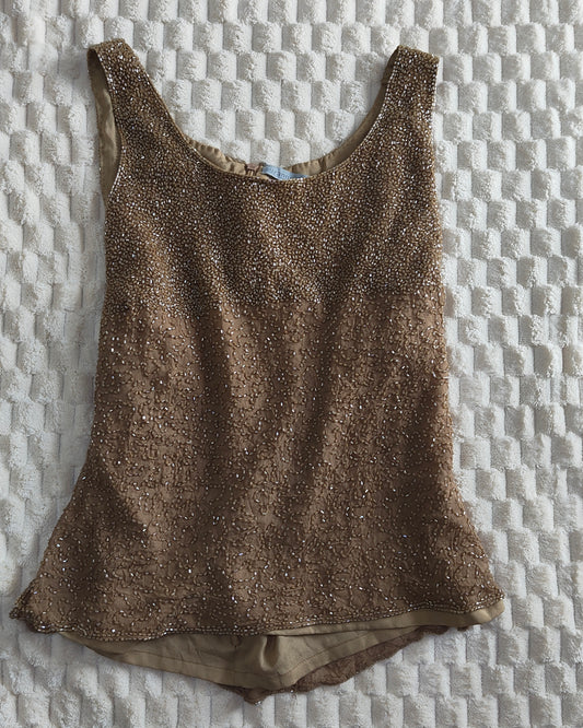 fully beaded brown