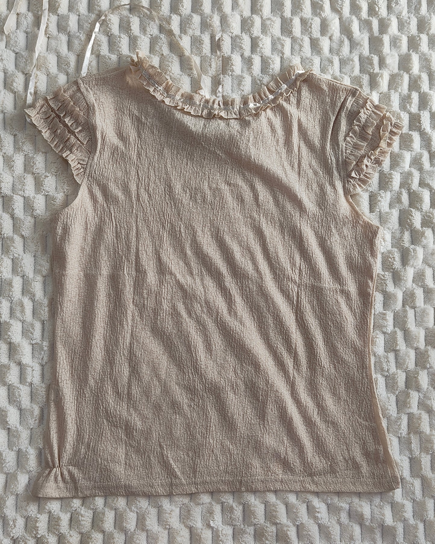 cream coquette top