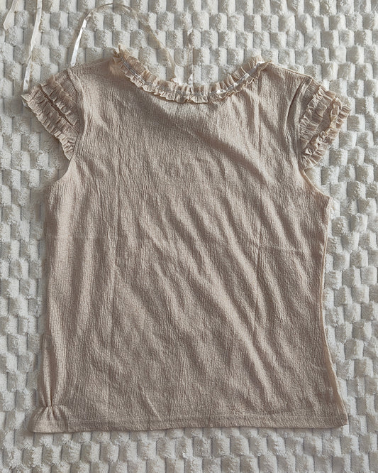 cream coquette top