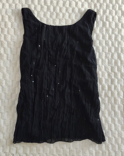 black shimmer tank